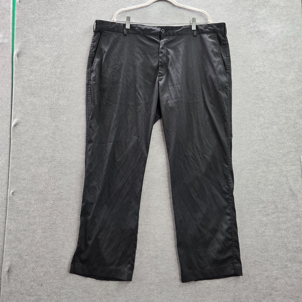 Nike Golf Men Pants 42x30 Black Chino Performance‎ Logo Dri Fit